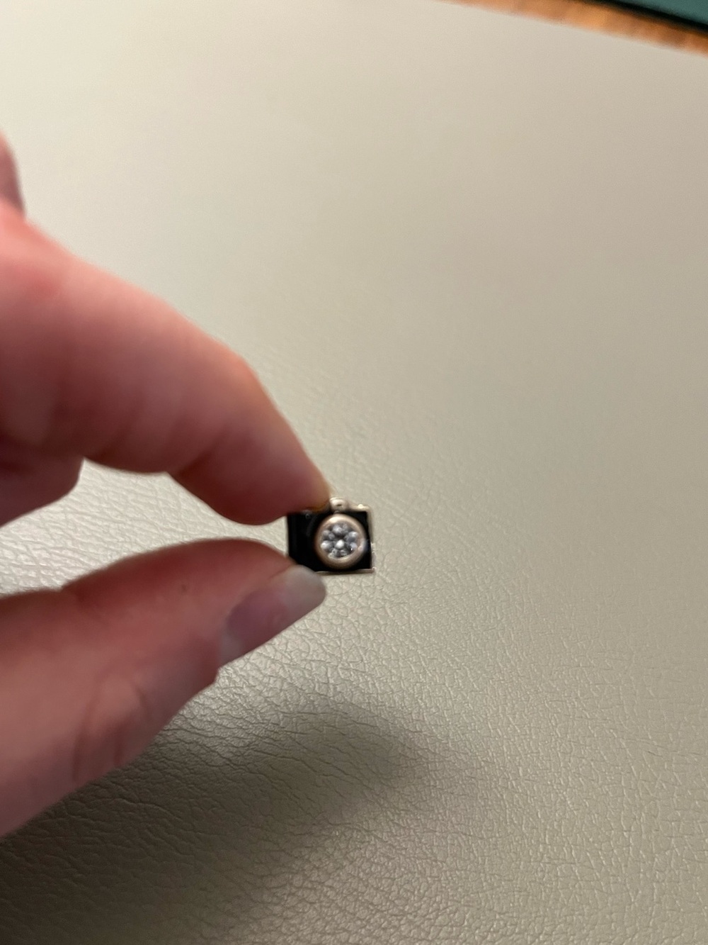 Pandora Classic Black and Silver Cube Camera Charm